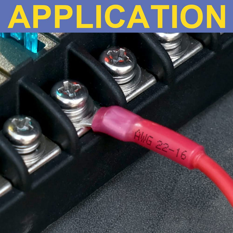 [Australia - AusPower] - haisstronica 100pcs #10 Blue Marine Grade Heat Shrink Ring Connectors,16-14 Gauge Tinned Red Copper 0.7mm Ring Terminals Connectors,Brazed-Seam Insulated Electrical Crimp Wire Terminals Ring #10 100 