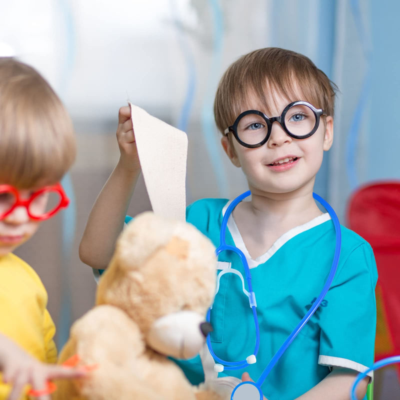 [Australia - AusPower] - Hanaive 30 Pack Kids Stethoscope Toy Disposable Stethoscope Bulk Real Working Nursing Doctor Pretend Game Nurse Costume Accessories for Kids School Career Day Grad Party(Blue) Blue 