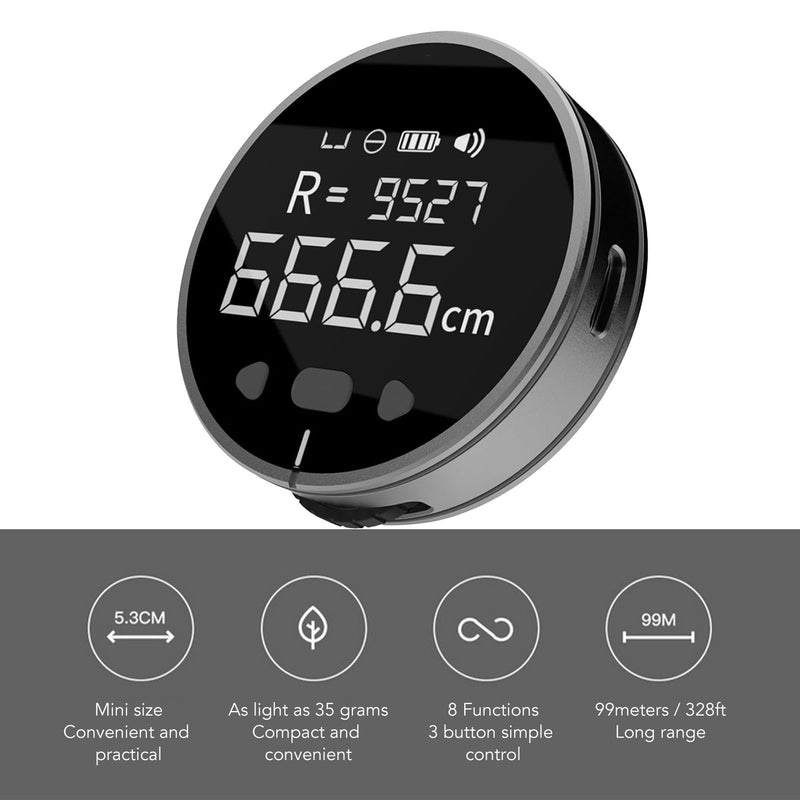[Australia - AusPower] - Electronic Digital Tape Measure, 328ft LCD Display Rechargeable Rolling Measuring Tool, Versatile and High Accuracy, for Work, Construction, Body, Sewing 