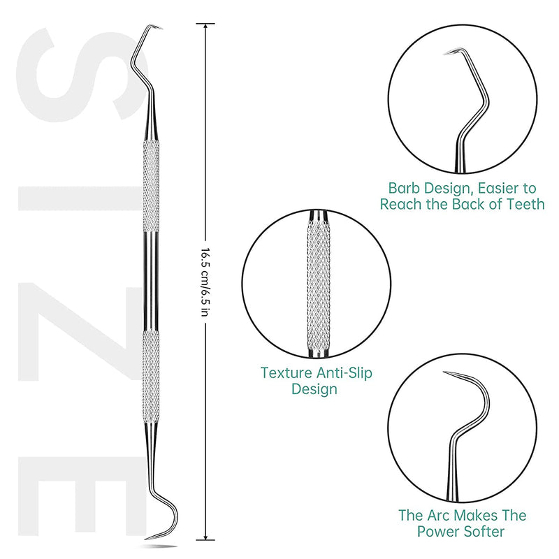 [Australia - AusPower] - Dental Scraper Tool, Dentist Pick, Medical Stainless Steel Tartar Scraper for Tooth Stains Remover, Home & Professional Use 