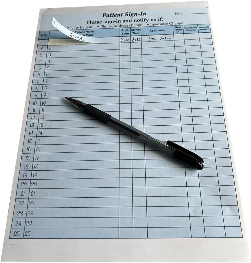 [Australia - AusPower] - NCR Carbonless 3 Part Patient Sign in Sheets HIPAA Approved and Compliant for Confidentiality in All Medical Offices 