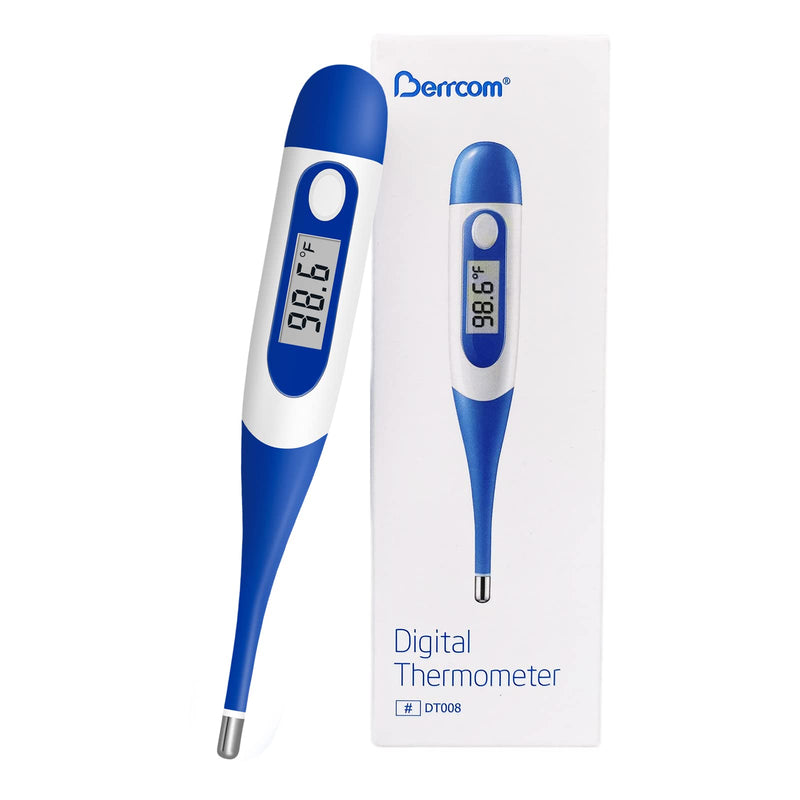 [Australia - AusPower] - [Value Bundle] Berrcom Digital Thermometer DT008 & Berrcom Disposable Digital Thermometers Probe Covers Set of 100 for Adults and Kids DT100TZ 