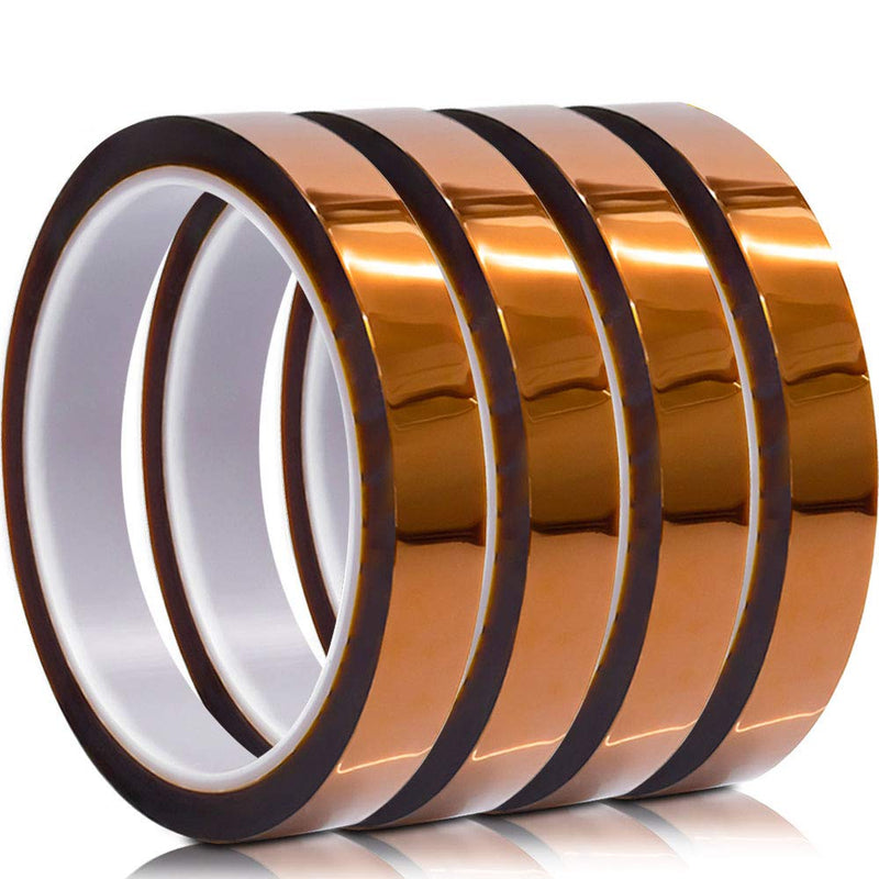 MYJOR Heat Transfer Tape, 10mm x 33m x 4Rolls, Heat Resistant Sublimation Tape for Heat Transfer, Soldering, Protecting Circuit Board, Cellphone Data line and Battery. 3/8" x 108ft，4 Rolls