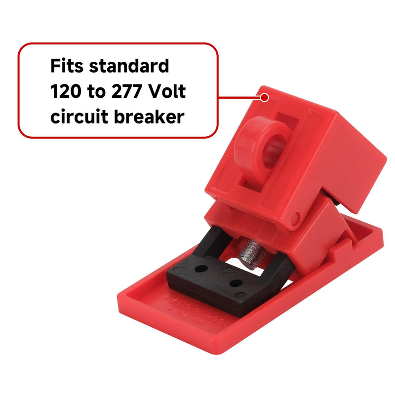 [Australia - AusPower] - Circuit Breaker Lockout Device, 12 Pack - OSHA Compliant, Clamp-On Design for Single Pole Breakers, Premium Grade, Medium (120/277V) 12pcs Medium (120/277 Volt) 