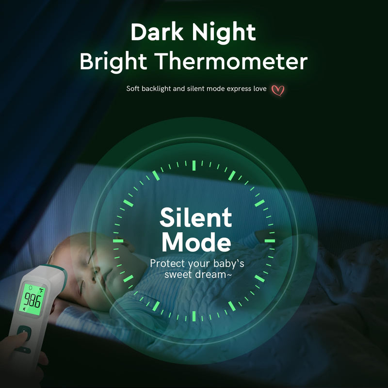 [Australia - AusPower] - No-Touch Thermometer for Adults and Kids - LCD White & LCD Green 