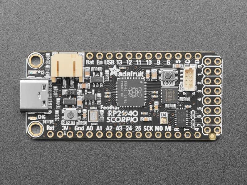 Adafruit Feather RP2040 SCORPIO 8-Channel NeoPixel Driver with 264KB RAM and Infrared Connection