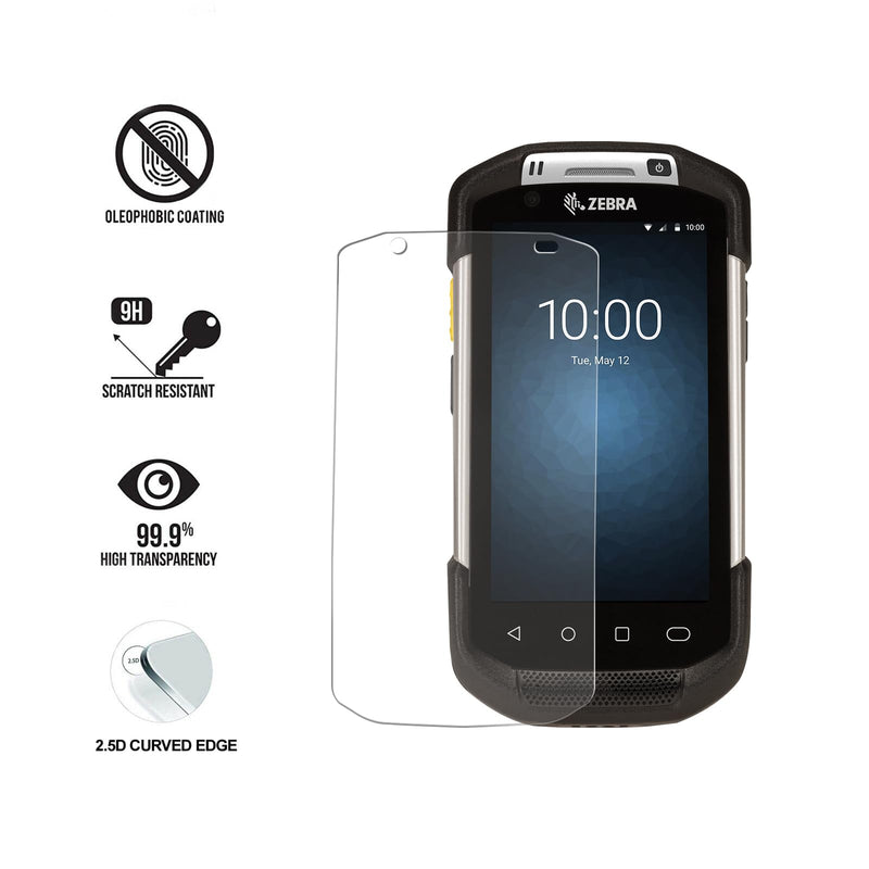 5pcs Tempered Glass Screen Protector for Zebra Symbol TC70 TC70X TC72 TC75 TC75X TC77 Handheld Barcode Scanner Mobile Computer,9H Premium Quality 5pcs