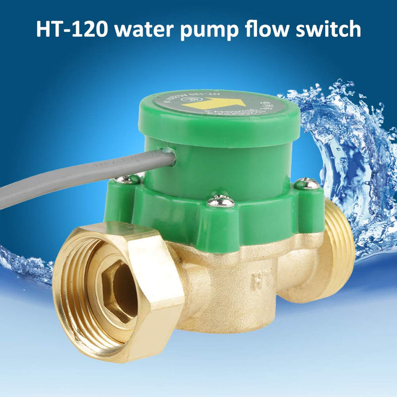[Australia - AusPower] - Water Flow Switch, AC 220V G3/4"-3/4" Thread Water Pump Flow Sensor Electronic Pressure Automatic Control Switch 