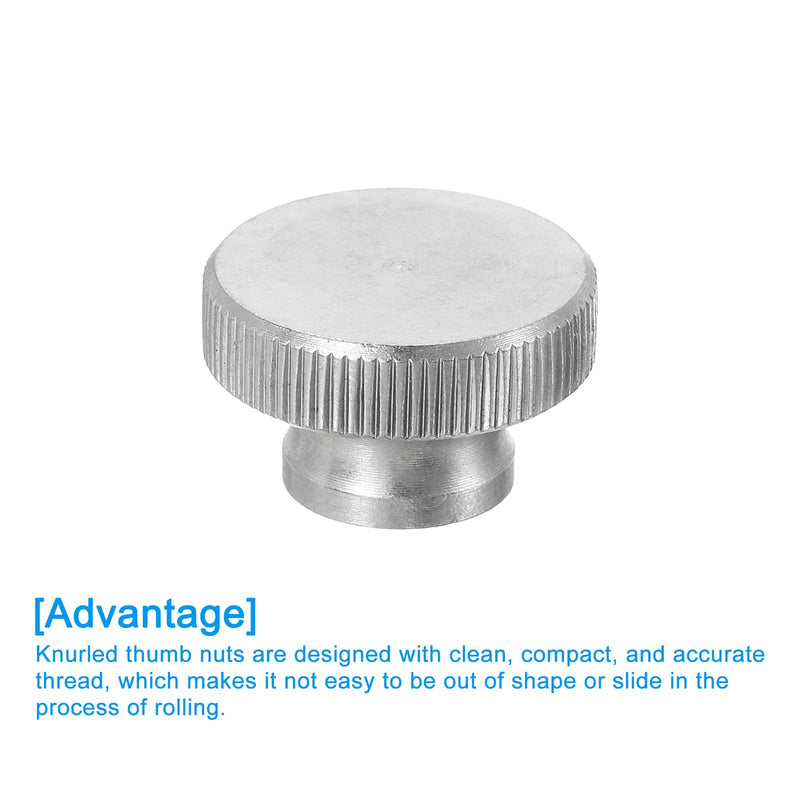 [Australia - AusPower] - uxcell Knurled Thumb Nuts, 3Pcs M6 x D20mm x H12mm Stainless Steel Round Knobs Fasteners Blind Hole Hand Screw Nut Silver for 3D Printer Parts, Machine Tools 3 