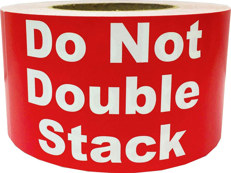 Do Not Double Stack Labels – 3 x 11 Inch Adhesive Stickers, 250 Total Labels Per Roll for Pallets, Shipping, Warehouses, and Inventory Handling – Made in the USA