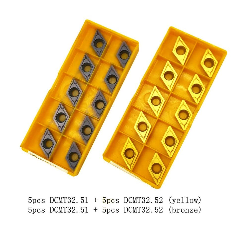 [Australia - AusPower] - 20 pcs Cutting Tools Indexable Inserts Turning Inserts DCMT32.51 DCMT32.52 carbide inserts for metal cutting cutter bar (20pcs DCMT11) 20pcs DCMT11 