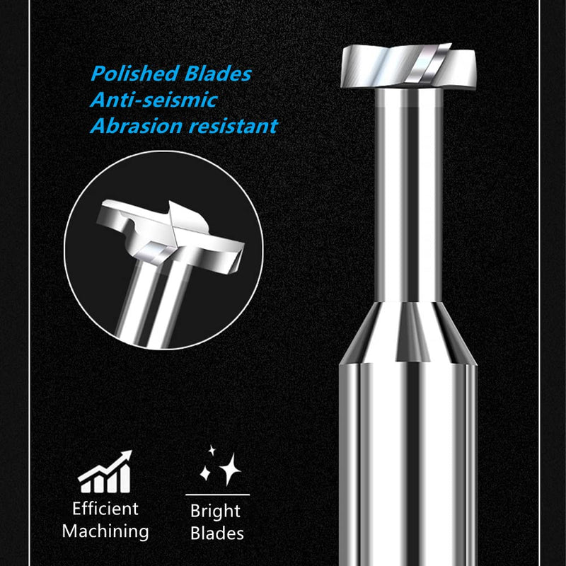 [Australia - AusPower] - HSS-AL T Slot End Mill Milling Cutter，High-Speed Steel Woodruff Keyseat Cutter, HalfRound Keyway Milling Cutter, Straight Shank, 6 Flutes, 10 x 1 x 55mm 10mm x 1mm x 55mm 