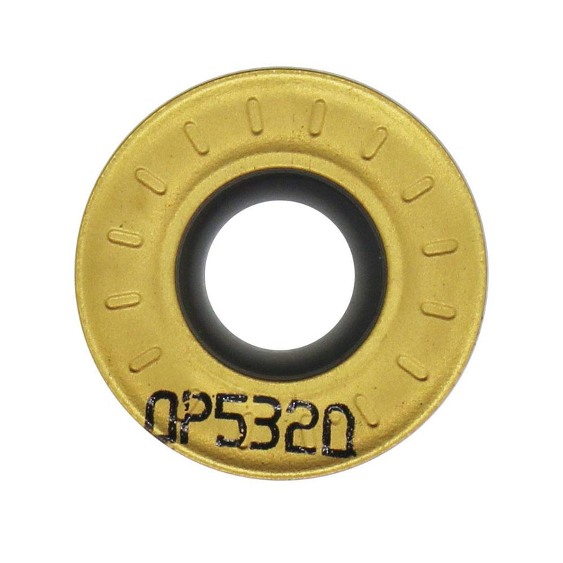 [Australia - AusPower] - 10pcs Carbide Milling Insert RPMT1204 ? R6?Round,CNC Milling Machine Indexable Milling Insert,Tungsten Steel Surface Golden Coating, Very Suitable for Processing Steel and Stainless Steel. RPMT1204M-C DP 