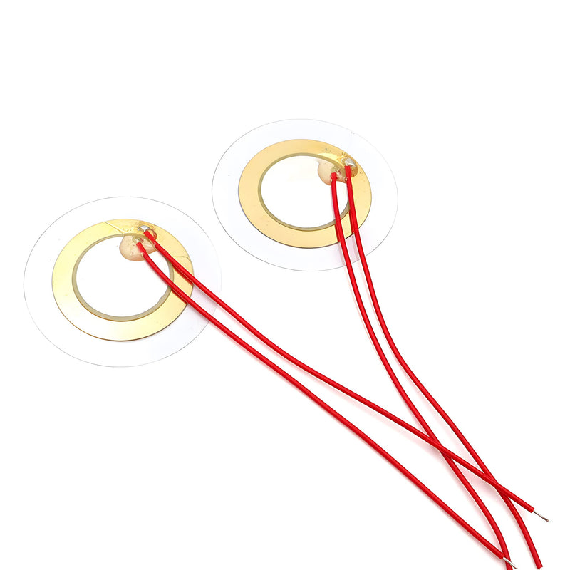[Australia - AusPower] - 35mm Piezo Transducer with Soldered Wire (Pack of 20) 