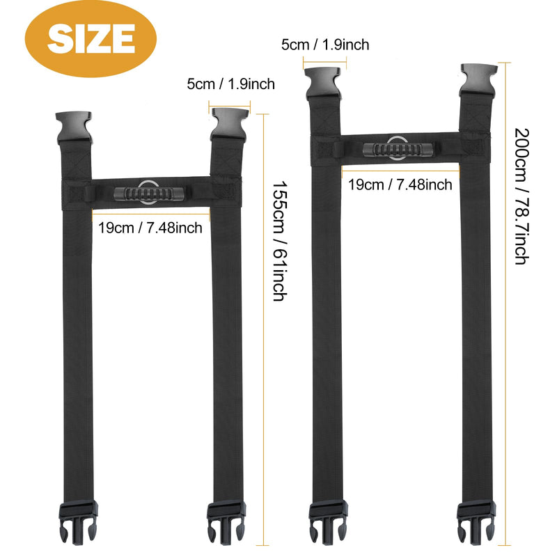 [Australia - AusPower] - Carrying Strap with Handle, Handheld Belt for Safely Moving and Lifting Heavy Boxes, Adjustable Belt, H-Shaped Style Carry Straps, Suitable for Cylinder, Camping Mat(61 inch) 61 inch (H-shaped) 