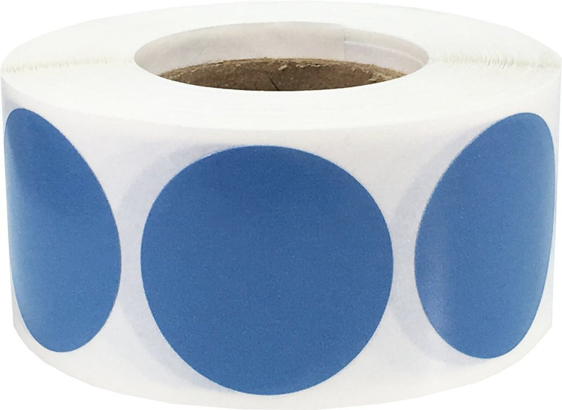 Steel Blue Color Coding Labels for Organizing Inventory 1 Inch Round Circle Dots 500 Total Adhesive Stickers On A Roll Steel Blue