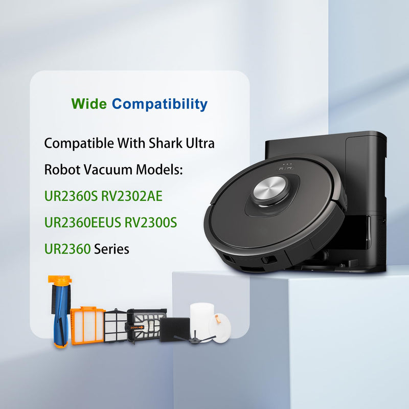 [Australia - AusPower] - Replacement Parts Compatible with Shark UR2360S UR2360 UR2360EEUS Ultra Robot Vacuum (19 Pack) 19 Pack 