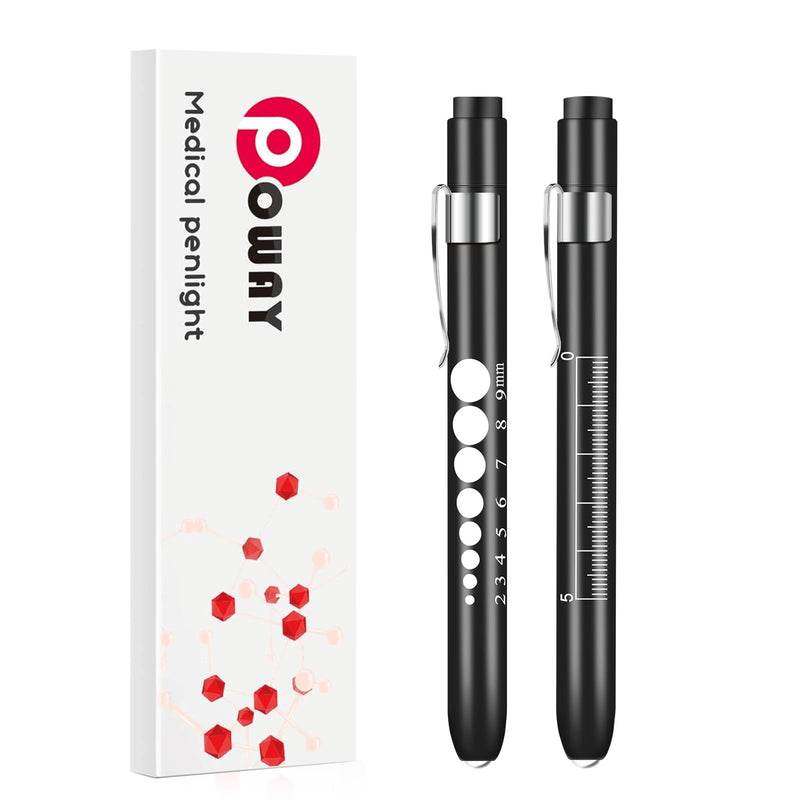 [Australia - AusPower] - Stethoscope Carrying Case Hard Stethoscope Case and Pen Lights Medical with Pupil Gauge and Ruler LED Pen Lights for Nurses Doctors Free Penlight Nurse Penlights for Nurses Pen Light for Nurse 