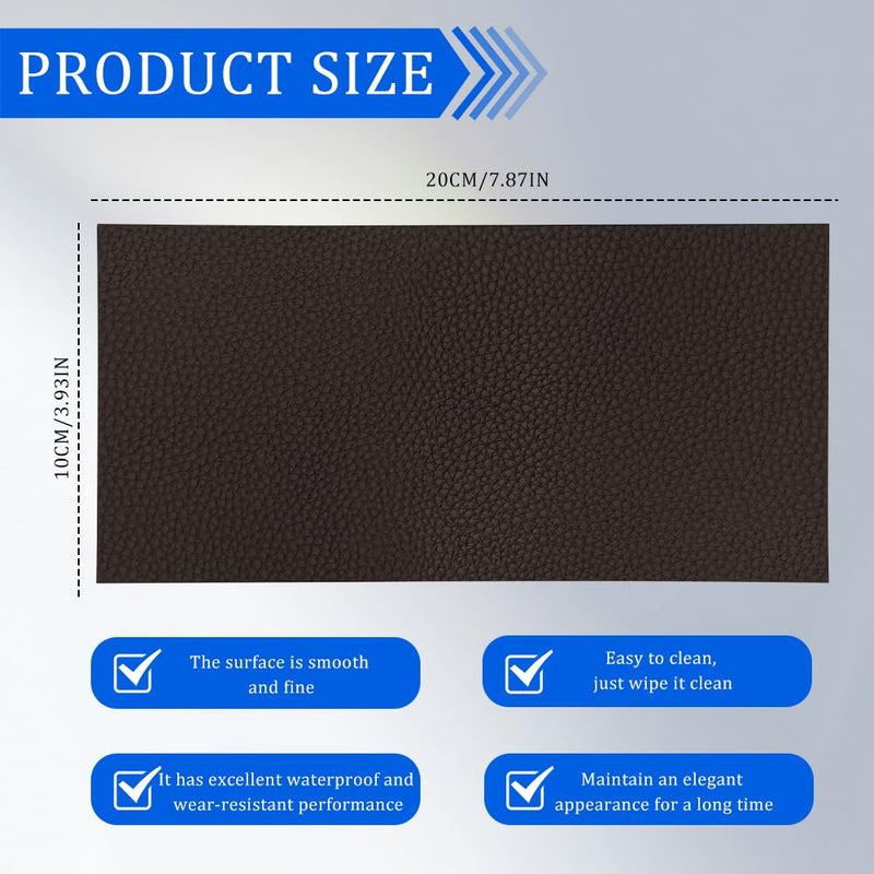 2PCS Leather Repair Patch Tape, Leather Repair Kits for Couches and Cars, Vinyl Repairs Patch, Car Waterproof Self Adhesive Leather Tape Repair Kit for Furniture Couches Chairs (Brown) Brown