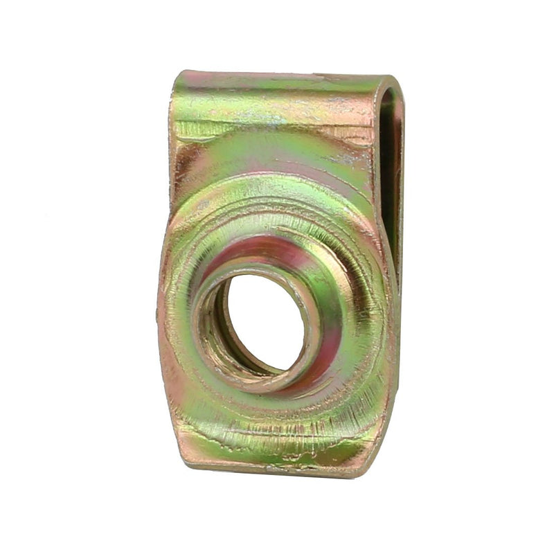 [Australia - AusPower] - uxcell 20pcs Spring Steel Speed Fastener Extruded U Nut Brass Tone for M8 Screw 