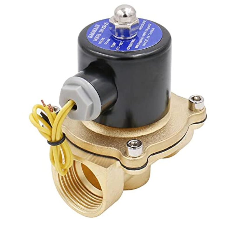 [Australia - AusPower] - Baomain 1 inch DC 12V Brass Electric Solenoid Valve Water Air NC Valve 2W-250-25 