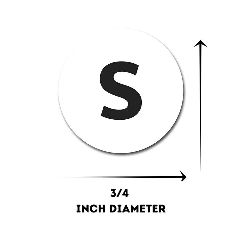 Size Stickers for Clothing, Pack of 2000 Round Self-Adhesive 3/4" Labels, Includes Small Medium Large (XS S M L XL) Clothing Size Stickers, White with Black Text - NewNest Australia