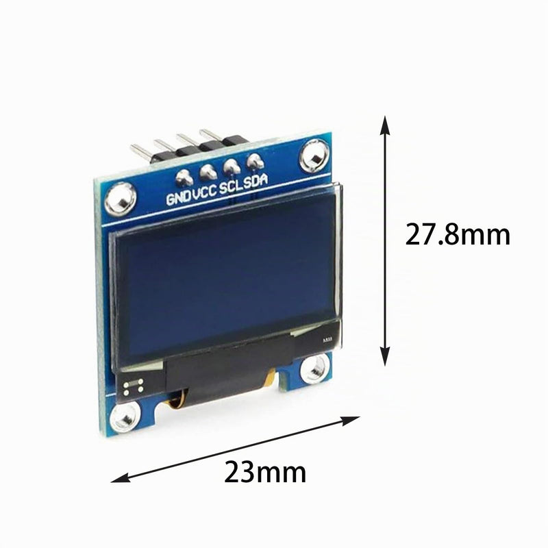 4 x 0.96-inch 128 x 64 pixel OLED LCD displays (yellow and blue) | 1315 chip drive, IIC interface I2C screen display module, compatible with Arduino