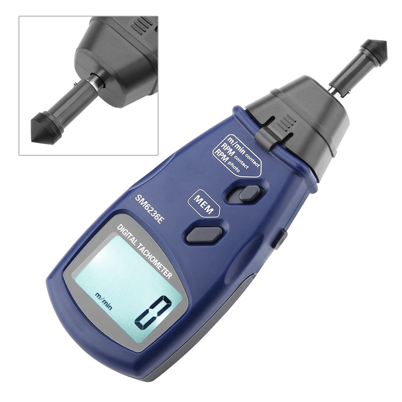 [Australia - AusPower] - SM6236E Digital Photo Tachometer, Digital Rotation Tester with Automatic Store Function, Handheld Tachometer with 5 Digits 18mm Backlight LCD 