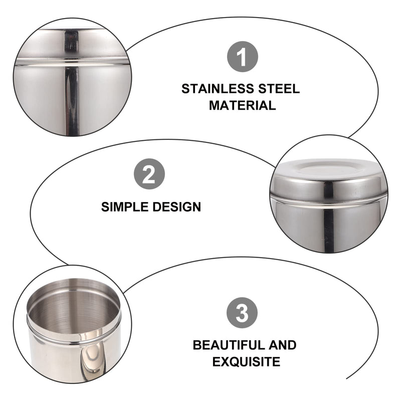 [Australia - AusPower] - Stainless Steel Gauze Jar 2pcs 304 Stainless Steel Medical Jar Cotton Container Bottle Anti Iodine Container for Hospital Storage Bottle 