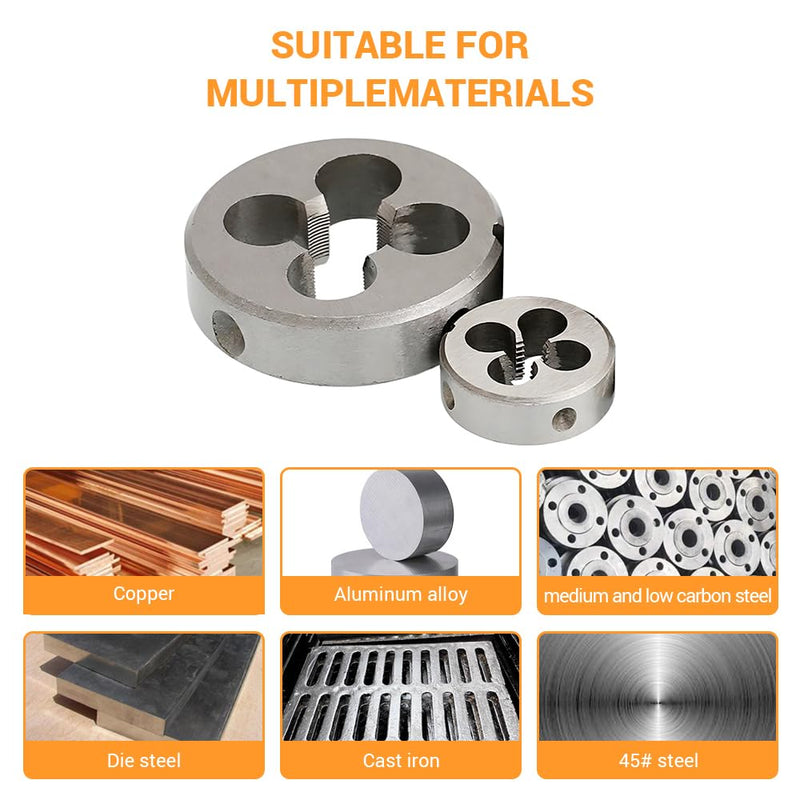M14 x 1.5mm Round Fine Thread Die | Left Hand Thread Alloy Steel Round Die for Thread Forming Machining Repair Screw Cutting Tool M14x1.5mm(Left hand)