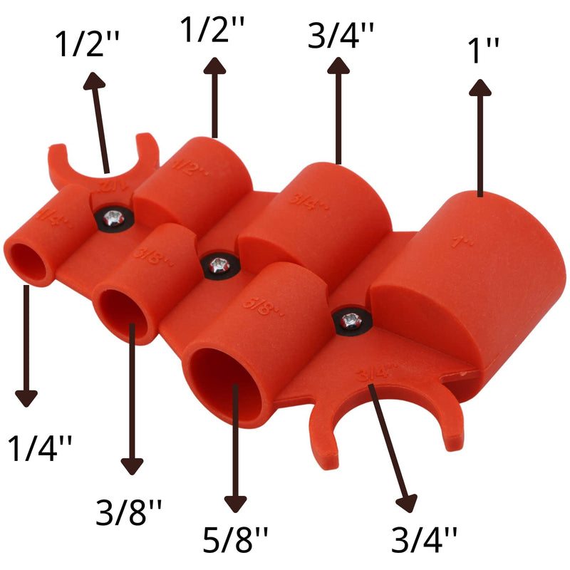 [Australia - AusPower] - U.S. Solid Deburring Pipe and Depth Gauge Tool, Copper, CPVC, PE-RT, HDPE, PEX,1/4", 3/8" 1/2", 5/8",3/4" and 1" Sizes 