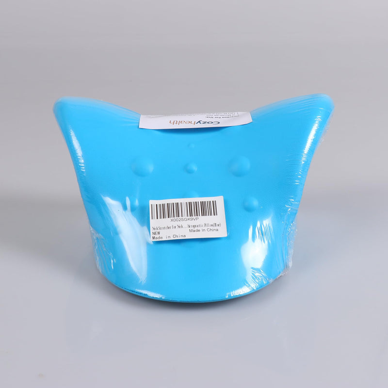 [Australia - AusPower] - Cozyhealth Neck Stretcher for Neck Pain Relief, Neck and Shoulder Relaxer Cervical Traction Device Pillow for TMJ Pain Relief and Muscle Relax, Cervical Spine Alignment Chiropractic Pillow (Blue) 