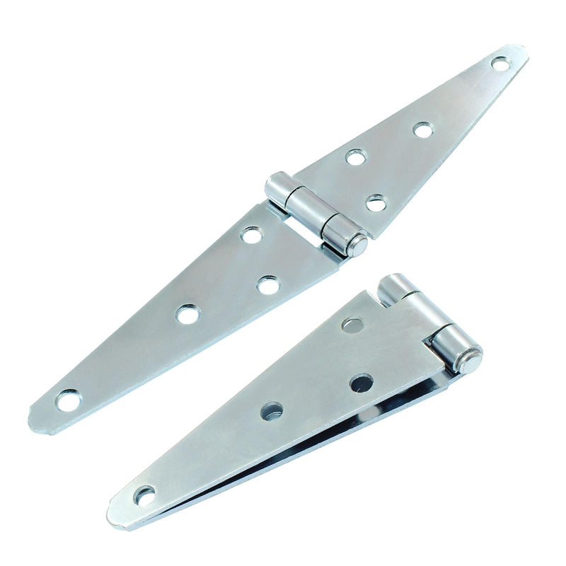 [Australia - AusPower] - Hordion 2Pcs Strap Hinge Shed Door Hinges, 5 Inch Heavy Duty Gate Hinges Black Tee Hinge with Screws for Wood Gate Cabinet Door, Silver 5 Inch, 2Pcs 