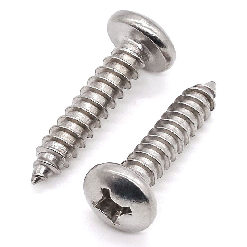 [Australia - AusPower] - Glvaner #10 x 1/2" (60 pcs) Pan Head Self Tapping Screws, 18/8 Stainless Steel 304, Phillips Pan Head Sheet Metal Screws, Pan Head Wood Screws, No.4.8mm Thread Size #10 x 1/2" 60 