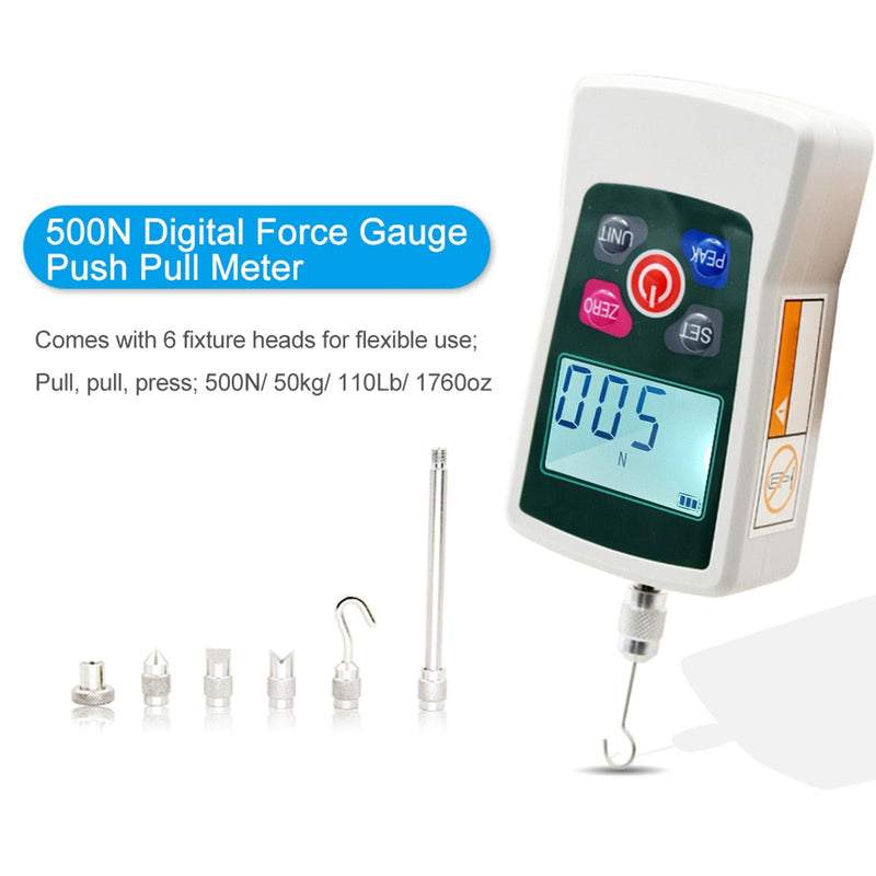 AUNMAS 50N Digital Force Gauge, Handheld Gauge with Backlit Screen, Accurate Measurement for Engineers and Technicians