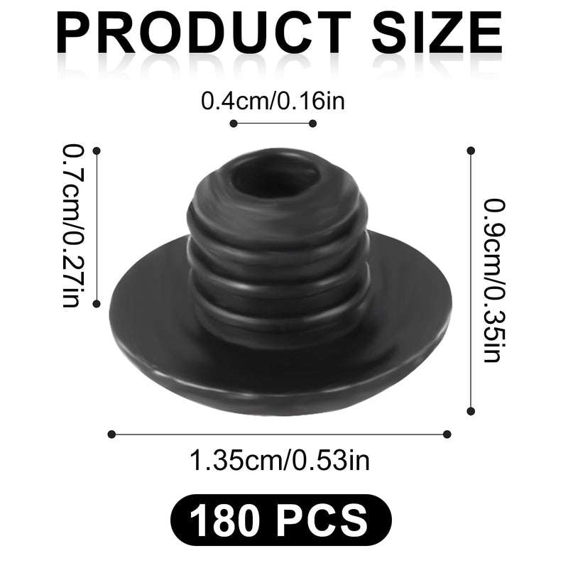 [Australia - AusPower] - 120pcs Pegboard Hook Locks, Peg Hook Stoppers Clips Fit for 1/4 Inch Peg Board Push Pin Tool Organizer Peg Locks Round Holes for Hanging Stopping Hooks from Falling Off (Black) 120 