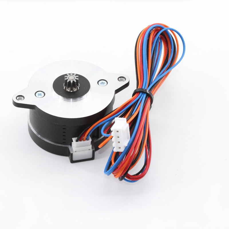 NEMA 14 36mm Pancake Stepper Motor for 3D Printer, 10Teeth Extruder Circular Stepper Motors, 2-Phase 4-Wire 100mN・m Compatible with Voron 2.4/Trident/Switchwire & Galileo Extruder,