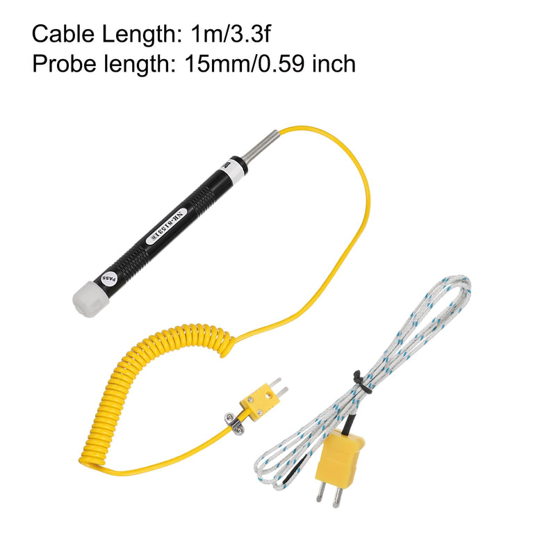 [Australia - AusPower] - MECCANIXITY Digital Thermocouple Thermometer K Type Temperature Meter (-50 to 1300 °C), with Surface Thermocouple Probe 81531B 