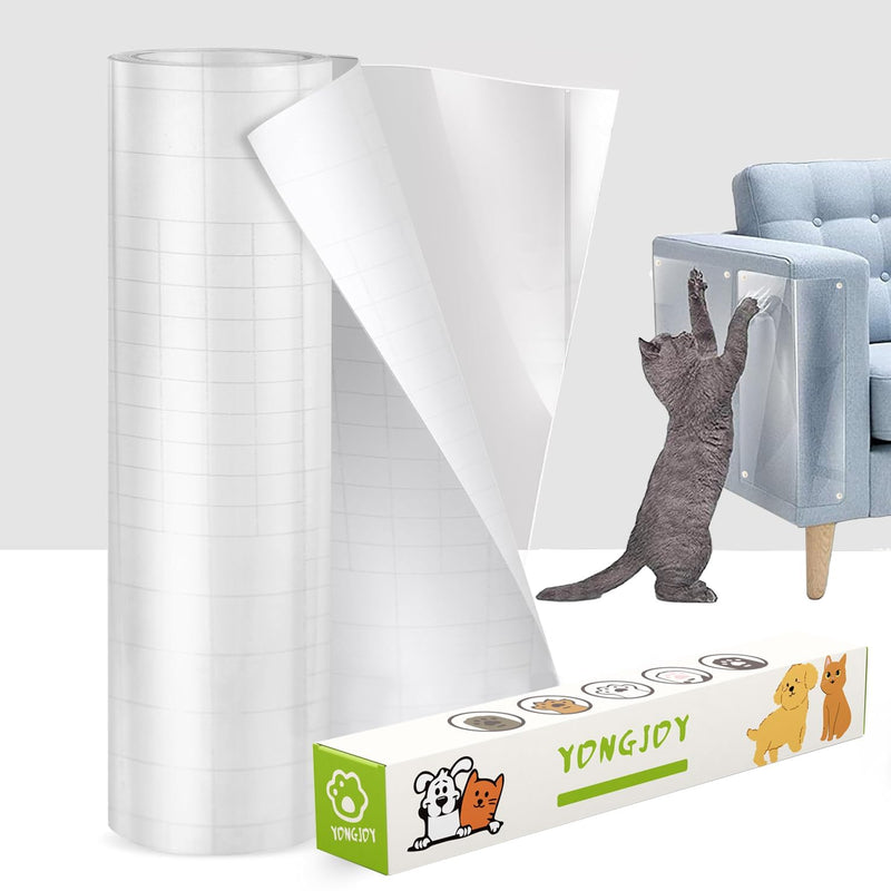 yongjoy Anti-Cat Scratch Furniture Protector, Flexible Sticky Couch Corner Guard, Thicken Vinyl Cat Scratch Tape (316" x 11.8") 316" x 11.8"