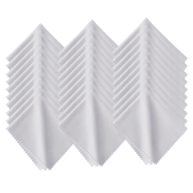 [Australia - AusPower] - Microfiber Cleaning Cloths for Electronics (White) - Cleans Lenses, Glasses, Screens, Cameras, iPad, iPhone, Eyeglasses, Cell Phone, LCD TV Screens and More (30 Pack) 30 