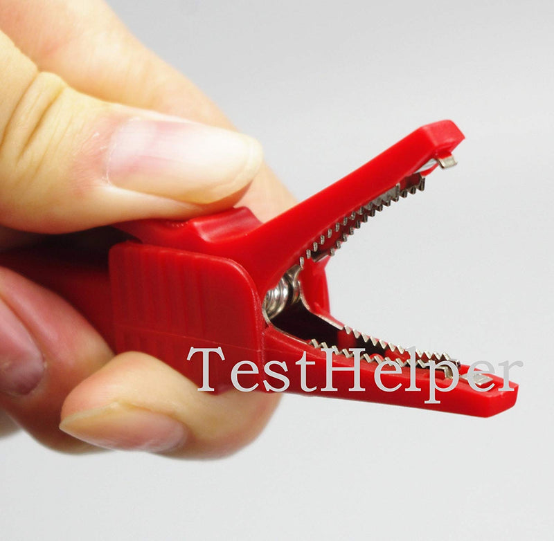 [Australia - AusPower] - 5sets AC262 Testing Probe Insulated Alligator Crocodile Clip Clamps 4mm Banana Plug Socket 5pcs Red and Black 5 