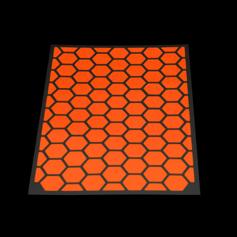 RydeSafe Reflective Decals - Hexagon Kit - Large Orange