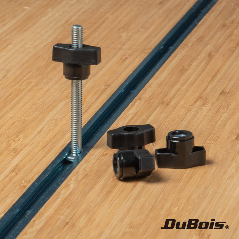 [Australia - AusPower] - DuBois 1/4"-20 Wing Knobs 10 Pack, Clamping Knobs with 7/8" Depth & 1-1/4" Head Length, Thumb Screw Threaded Knobs for T Track Accessories, Feather Boards, Woodworking Jigs and Fixtures (51002) 
