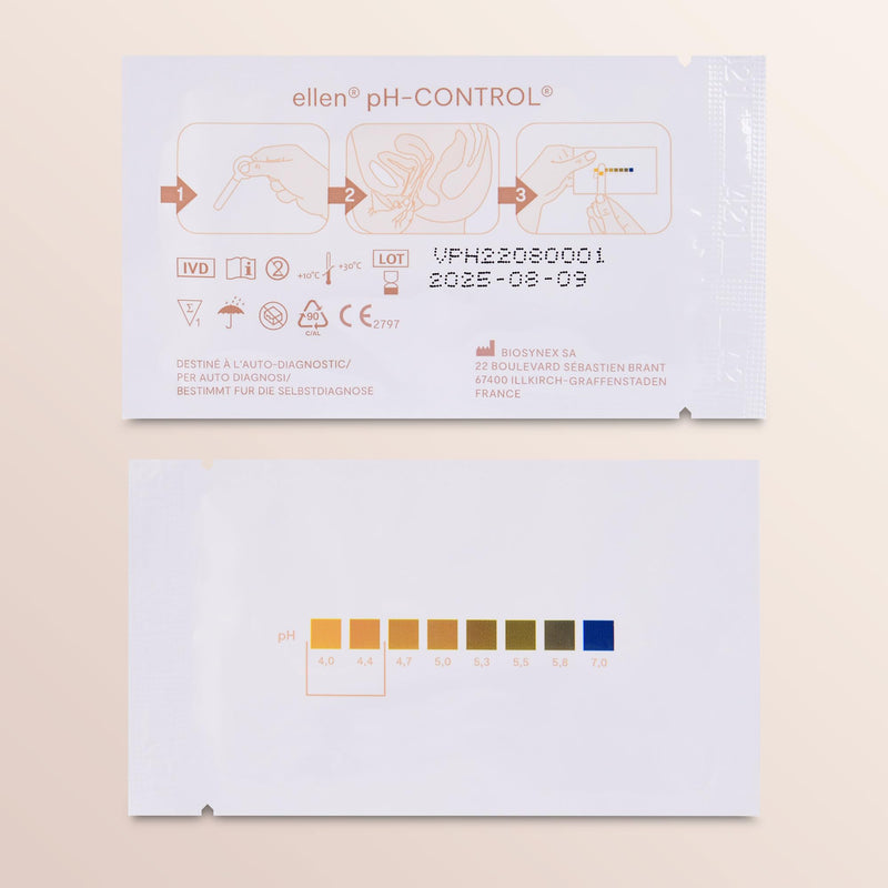 [Australia - AusPower] - ellen® pH Control - CE Marked Vaginal pH Test for Infection Detection - pH Test Strips Sheath Self Test with Applicator - Easy & Painless - Pack of 5 