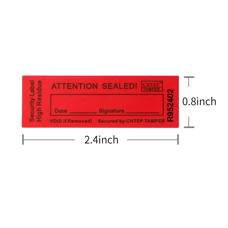 ChtepTamper Tamper-Evident Security Labels, Red, 0.8x2.4 inches | 100 Pieces Total Transfer, Serial Number, Goods Shipping, Privacy Protection 0.8 * 2.4inch