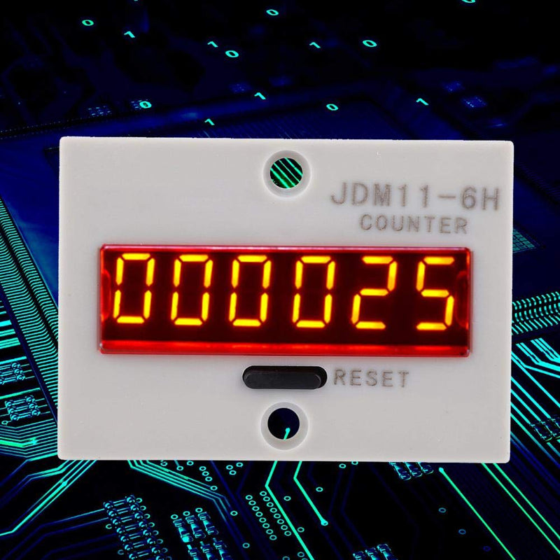 [Australia - AusPower] - Electronic Counter JDM11-6H No Voltage Meter 6 Digit Electronic LED Digital Display Counter Relay, #712, Digital AC/DC24V 