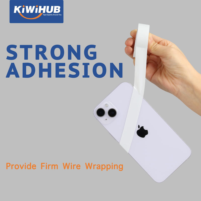 [Australia - AusPower] - White Electrical Tape,0.7in X 26.5ft,7mil Thick,6 Pack,Industrial Grade Electrical Tape,Multipurpose Electric Tape for Wrapping Wiring Harness,Electric Insulating 0.7in X 26.5ft White 6 
