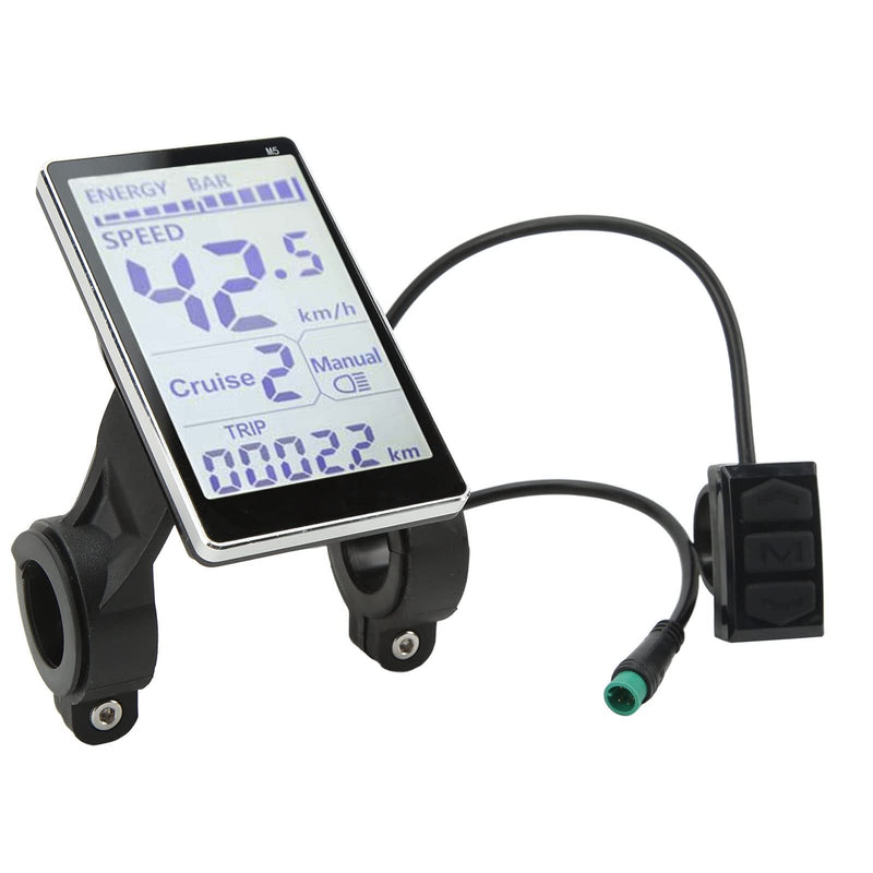 [Australia - AusPower] - M5 LCD Display, Display 5 Pin M5 LCD Panel Screen for 31.8 22.2mm Electric Bikes Electric Parts for 24V 36V 48V 60V Power Meter Used with Protocol 2 Controller Replacement Parts 