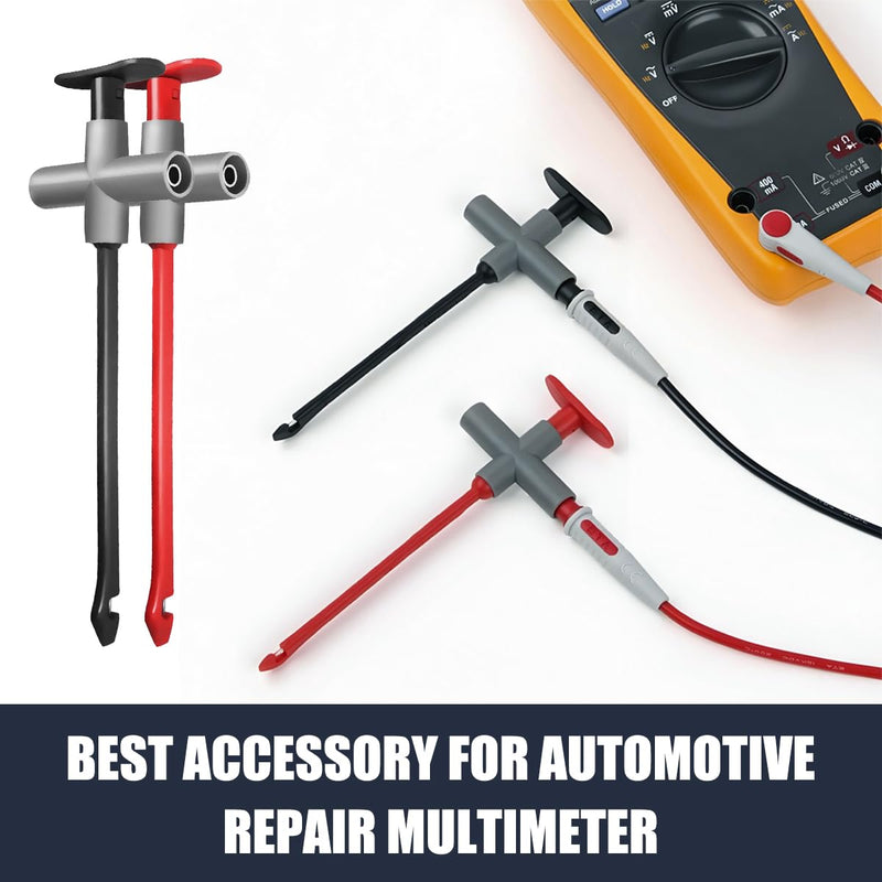 [Australia - AusPower] - 2 PCS Puncture Probe Wire Piercing Test Clip, P5010 Car Electrical Multimeter Testing Tool for 4mm Banana Plug, Automotive Test Cable Kit Wire-Piercing Tester for Repairing Cars 