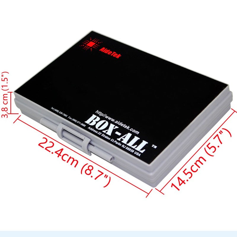 AideTek Box-all Enclosure for Surface Mount Components 1206 0805 0603 0402 0201 Size+ 198 White Labels 144 Compartments with Lid Hold up to 300pcs 1206 Resistor Capacitor BOXALL144